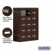 Salsbury Cell Phone Storage Locker - 5 Door High Unit (8 Inch Deep Compartments) - 15 A Doors - Bronze - Surface Mounted - Master Keyed Locks